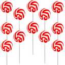Swirls Lollipop Candy, Mixed Fruit Flavor, Individually Wrapped (Red Swirl, 12-Pack) (BBD 02/04/26)
