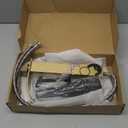 Rywuanku Tall Brushed Gold Bathroom Faucet Waterfall Spout, Single Handle Sink Faucet with Pop-up Drain & Deck Plate, Modern 1 Hole Vanity Faucet for Vessel Sink