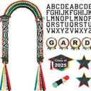 Juexica Graduation Ribbon Lei - Class of 2025 Graduation Leis, DIY Braided Necklace for Men and Women Graduation Gift(Multicolor,2 Sets)