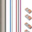 32" Ceiling Fan Downrod, 1" Outside DiameterBrushed Nickel Extension Downrod Including 5 Extension Wires and 4 Wiring Clips(No Threads)