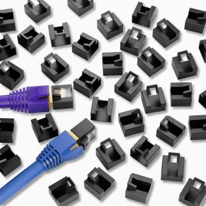 100-Pack Ethernet Plug Protector - RJ45 Cable Dust Covers for Cat5e/Cat6/Cat7/Cat8 Connectors