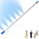 Radiator Cleaning WandRadiator Flush Tool with Adapter Suitable for Karche Car Washer,Trucks,RVs, Dual Water/Air Cleaning, Includes Nozzles Quick Couplers, Fits 2000+ PSI(39 inch with M22 Adapter)
