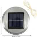 POPETPOP Solar Jar Lid Light Cover 3.54 Inch Solar Led Lid for DIY Hanging Lanterns Outdoor Garden Patio Yard Decorative Jar Lights Set of 2
