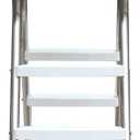 500 Lb 304 Stainless Steel Above Ground Pool Ladder, 33/43/52 Inch, Non-Slip Steps, 2/3/4 Steps, Silver