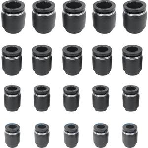 20PCS Pneumatic Cap Style Plug Fitting, Push-to-Connect Fitting Plug for 1/4 5/16 3/8 1/2 Tube Air Line Fittings