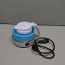 UpdateClassic Travel Portable Foldable Electric Kettle, 0.6L Small Collapsible Hot Water Boiler For Coffee Tea (Blue)