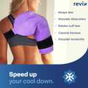 REVIX Shoulder Ice Pack Reusable Gel Ice Wrap for Shoulder Fatigue, Promotes Post-Workout Recovery, Cold Therapy Compression for Man and Women, Purple