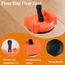 2026 Upgraded Floor Gap Fixer Tool with 5PCS Sticky Pads and Rubber Mallet, Dual-Sided Striking Vacuum Suction Plank Gap Repair Kitfor Vinyl, Wood, Laminate Floor