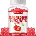 2 x Magnesium Glycinate Gummies 1000mg with Magnesium L-Threonate,Chelated Magnesium Potassium Complex Supplement with VitD, B6, CoQ10, Calcium,Supports for Memory, Calm, Mood - 90 Gummies Strawberry