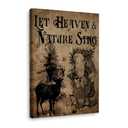 WODMIS Christmas Wall Decor, Christmas Signs Religious Framed Canvas Wall Art, Woodland Santa, vintage christmas, Farmhouse Christmas Decor For Home Kitchen, Let Heaven And Nature Sing Wall Decor 16x24