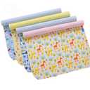 Monvecle 4pcs Pack Baby Infant Waterproof Cotton Changing Pads 18"x12" Washable Resuable Diapers Liners Mats (4pcs Pack-18"x12")