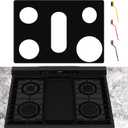 Stove Cover For GE 30 Inch Gas Range Stove Model GGF600AVBB GGF600AVWW GGF600AVSS GGF600AVES, 0.5MM Reusable Stove Burner Splatter Spill Guard For GE Stove Top Protector Liner