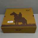 IUV Cowboy Boots For Men Western Boot Durable Fashionable Retro Classic Embroidered Pull On Slip Resistant Boots, 9.5