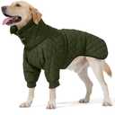 Warm Coat With Double Zipper, Winter Clothes for Small Medium Large Dogs, Turtleneck Puffer Jacket, Two Legs Cold Weather Coats, Wind & Waterproof Winter Jacket, XXXL