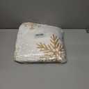 Christmas Throw Blanket Christmas Snowflake Blanket Ultra Soft Flannel Fleece Blankets Winter Plush Fuzzy Warm Bed Blankets Xmas Holiday Decor for Couch Bed 60" X 80" (Golden Grey Snowflakes)