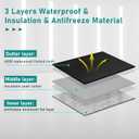 Winter Window Air Conditioner Cover Waterproof for Outside Unit, Luxiv Freeze Protection Cover for Outdoor Window Ac Insulation Cover with 3 Layer (Black, 17Wx12Dx13H)