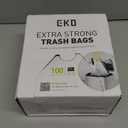 EKO 8 Gallon / 30.3 Liter,100 Count Drawstring Trash Bags, Extra-Strong Unscented Garbage Bags, Easy-Dispense Roll for Kitchen & Household Use, Resists Tears, Leaks and Punctures, Code F-1, White