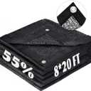 LOVE STORY 8x20FT 55% Black Shade Cloth Sun Shade Net with Grommets Sunblock Net Mesh Tarp for Garden,Plants Cover,Greenhouse and Patio