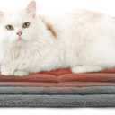 Bedsure Self Warming Cat Bed, Medium Self Heating Dog Crate Pad, Thermal Extra Warm Puppy Mat Indoor, Non-Slip & Washable, Not Electric, 30" x 20", Grey