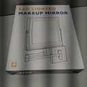 Ruacq Rechargeable Wall Mounted Makeup Mirror with Lights, Double Sided 1X/10X Magnifying Vanity Mirror with 3 Color Lights, Touch Screen Dimmable, 360 Rotation Foldable Arm (Oil Rubbed Bronze)