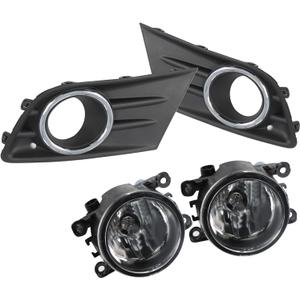 Pair Front Fog Light Assembly Compatible with Pilot 2012 2013 2014 2015 Driver and Passenger Side Fog Lamp w/Cover & Chrome Trim 71112SZAA60 HO1039145