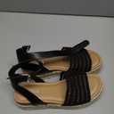 Soda Topic Open Toe Buckle Ankle Strap Espadrilles Flatform Wedge Casual Sandal Size 7.5