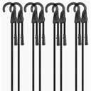 24" Adjustable Bungee Cords with Hooks, Flexibly Adjust from 6.5" to 24", Black Bungee Straps with Superior Elasticity & UV Resistance, Perfect for Cargo, Camping, Tents, Bike, Luggage, etc (9 Pcs)