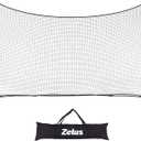 ZELUS 16x10 ft Baseball Backstop Net, Sports Barrier Net, Black