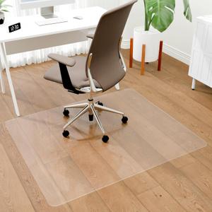 Office Chair Mat for Hardwood Floors, Easy Glide Computer Chair Mat, Clear Floor Protector for Chairs 45" x 53"