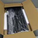 Skycarper 5 Tier Adjustable Corner Shower Caddy Organizer with Hooks,Rustproof Tension Pole 62-116 Inch, Black