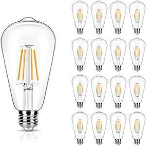 winsaLED 14 Pack LED Edison Bulbs 40W Equivalent, 4 Watt LED Filament Bulb, 2200K Amber Light ST19 Light Bulb, 450LM E26 Vintage Bulbs for Ceiling Lighting Fixtures, Non-dim 