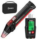 KAIWEETS Circuit Breaker Finder with LCD Display, GFCI Outlet Tester, Electrical Circuit Tracer Tool with NCV Test & Flashlight, Includes Carrying Case - KT301