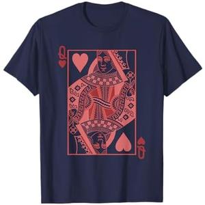 Pink Queen of Hearts Valentine's Mothers Day T-Shirt Medium