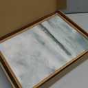 CHDITB Serene Lake And Sky Framed Canvas Wall Art Set Of 3, Minimalist Wall Decor, Modern Cloudscape Painting, Neutral Abstract Nature Blue Art Prints For Zen Yoga Bedroom Decor (12X16Inch)