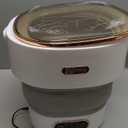 Portable Washing MachineMini 16L Washer Machine With Spin BasketSmall Folding Washer Machine of Underwear, Baby and Small Clothes, Suitable for Apartments Home Hotel Camping (Beige)