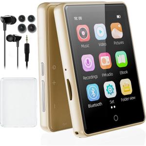 64 GB MP3 Player Bluetooth 5.3,2.8-inch Display, Portable Music Player MP4 Player MP3 Player with Speaker for Kids, FM Radio, Pedometer, Random Folder Sequence Play,128 GB Expandable Mic SD Card