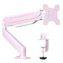 Suptek Monitor Mount Gas Spring Monitor Arm Desk Mount Fully Adjustable Fits 17-32 inch Monitors Weight Capacity up to 22 lbs, Pink(MD8PINK)