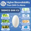 GHK-Cu Copper Peptide Supplement, 300 mcg per Serving, Liposomal Formula, 120 Softgels – Beauty Support Matrix with Biotin, Phytoceramides & Herbal Blend