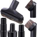 6 Pcs Vacuum Attachments Accessories VAC Attachments 1.25'' 25mm and 36mm Shop Round Dust Brush Vacuum Hose 5.9 Inch Floor Attachment Brush Replacement with 1-1/4 to 1-3/8 Inch Adapter(Simple Style)