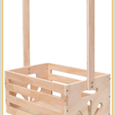 Wooden Baby Shower Crate Closet, Baby Storage Nursery Crate Hamper with Handle, Basket for Baby Nursery