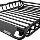 MaxxHaul Steel Roof Rack Cargo Basket, 46" x 36" x 4.5" Roof Top Carrier, Universal Fit for Cars, SUVs, Vans, and RVs, 150 lb Capacity, Weather-Resistant Easy-Install Cargo Storage (70115)