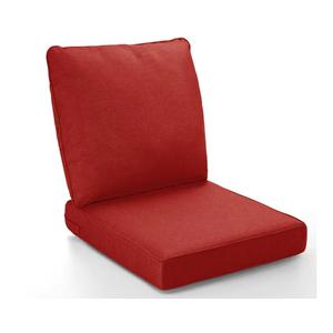 ZJEYEJZ Outdoor Chair Cushion Set, Thickened 24 x 24 x 4 Inch Patio Furniture Cushions, Waterproof & Fade Resistant Outdoor Seat Cushions with Ties for Chair Sofa Couch (Dark Red)