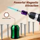 Magnetic Screw Ring: 1/4 Inch (6.35mm) Universal Detachable Drill Bit Magnetizer, Strong Magnetic Adhesion Prevents Screw Drop for Hex Screwdriver and Power Bits (6 Pcs)
