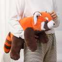 Red Panda Plush Stuffed Animal - Sleeping Plush Toy Pillow, Cute Hugging Plushie, Room Decor, Christmas Birthday Gifts for Kids Girls Boys (17.7in)
