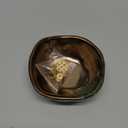 KOKUNKA 4.25 Inch Incense Holder, Ceramic 4 in 1 Incense Burner, Incense Holder for Sticks with 3 Incense Sockets, Modern Insence-Stick Holder for Bulk Incense, Palo Santo, Gold