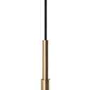 KCO Lighting Modern Globe Pendant Light 7 Smoke Glass Pendant Light Brushed Gold Pendant Lights Kitchen Island Mid Century Dining Room Light Brass Hanging Light Fixture
