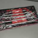 BULLTOOLS 6-Piece Flex-Head Extra Long Ratcheting Wrenches Double Box End Chrome Vanadium Steel 72-Tooth Wrench Set with Metric 8mm - 19mm