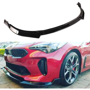 3Pcs Front Lip Compatible with 2018-2024 Kia Stinger, Bumper Spoiler Air Dam Lower Chin Splitter Protection Body Kit Fits for 2018 2019 2020 2021 2022 2023 2024 (Glossy Black)