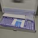 Wireless Keyboard and Mouse Combo - 9 Backlit Effects, Wrist Rest, Double-Shot Keycaps, Metal Panel, Long-Lasting Rechargeable, 2.4G Keyboard Mouse Set for Windows Mac PC Laptop Sablute (Purple)