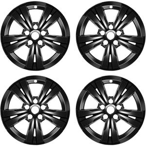 Wheel Skins Compatible with Chevy Equinox 2010-2017; 17 inch Wheel Covers; Set of 4 Packs (Glossy Black)